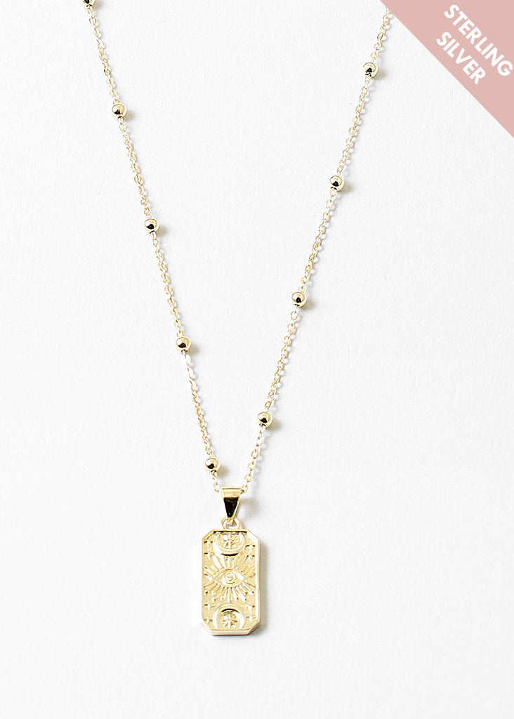 Evil Eye Dog Tag Necklace