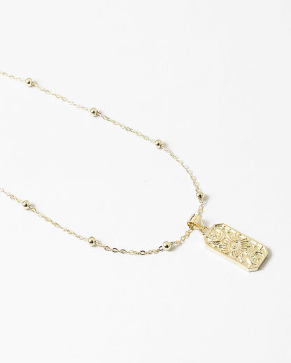 Evil Eye Dog Tag Necklace