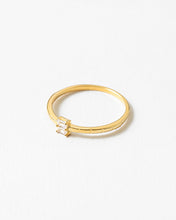 Load image into Gallery viewer, Delicate Rectangle Crystal Stacking Ring
