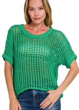 Load image into Gallery viewer, Crochet Dolman Sleeve Sweater (3 Colors)
