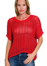Load image into Gallery viewer, Crochet Dolman Sleeve Sweater (3 Colors)
