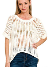 Load image into Gallery viewer, Crochet Dolman Sleeve Sweater (3 Colors)
