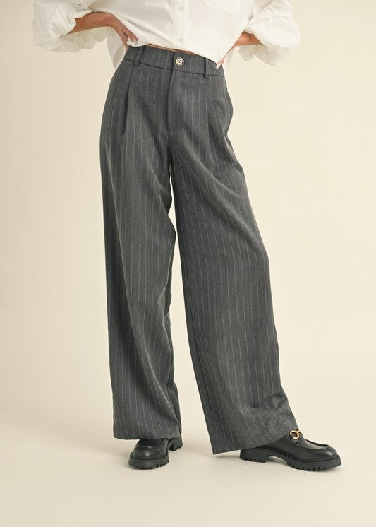 Cher Pinstripe Wide Leg Trouser