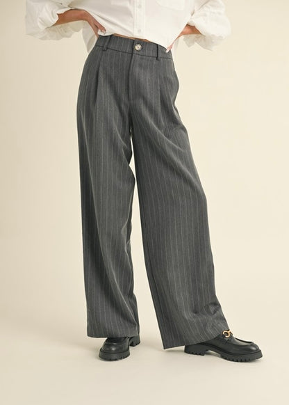 Cher Pinstripe Wide Leg Trouser