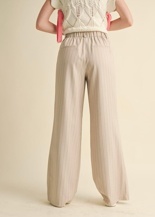 Cher Pinstripe Wide Leg Trouser