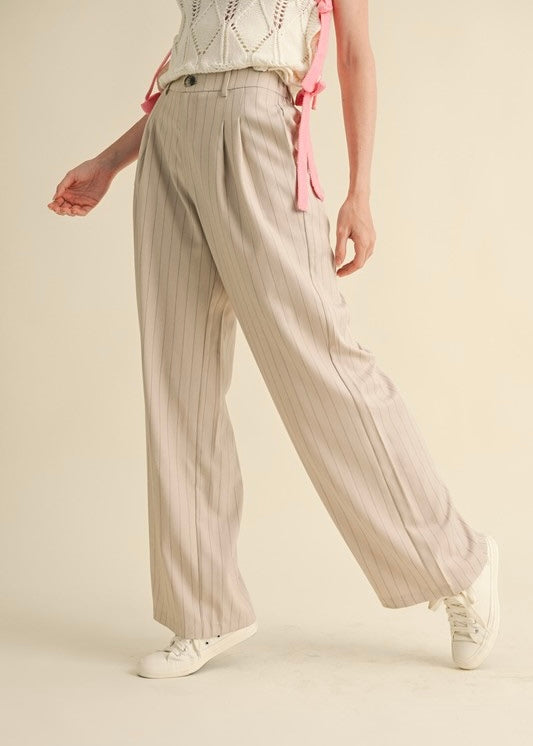 Cher Pinstripe Wide Leg Trouser