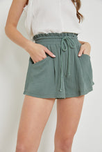 Load image into Gallery viewer, Gauze Waist Drawstring Shorts
