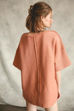 Load image into Gallery viewer, Not So Basic Textured Oversized Pocket Tee
