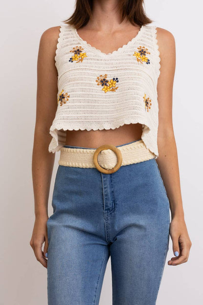 Whipstitch Raffia Belt