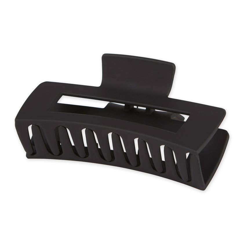 Large Matte Hair Claw - Black