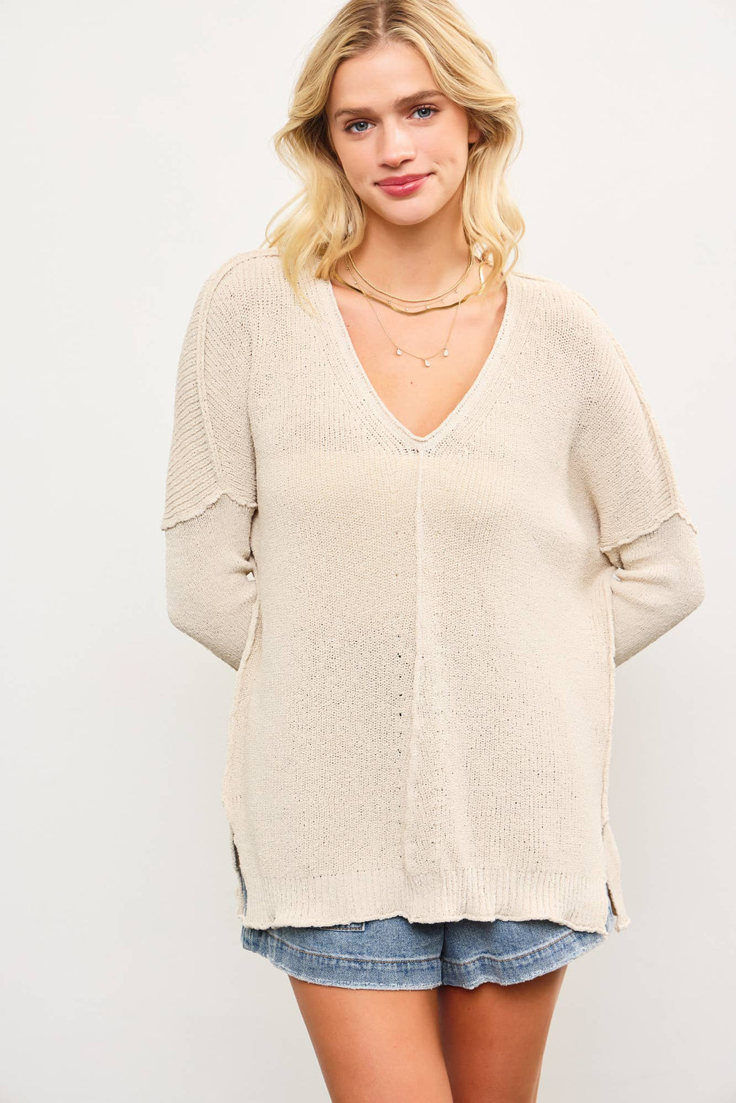 Bella Deep Vneck Sweater