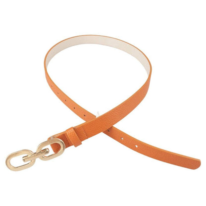 LINK DESIGN BUCKLE SKINNY BELT