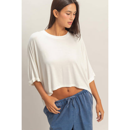 Relaxed High-Low Batwing Top (2 Colors)
