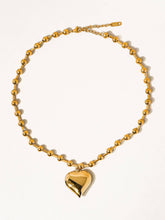 Load image into Gallery viewer, Paris 18K Gold Large Heart Chain Necklace
