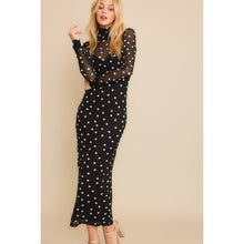 Load image into Gallery viewer, The Polka Dot Mesh Maxi Dress
