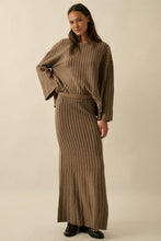 Load image into Gallery viewer, Striped Ribbed Knit Mermaid Maxi Skirt
