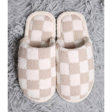 Load image into Gallery viewer, Checkerboard Fuzzy Slippers
