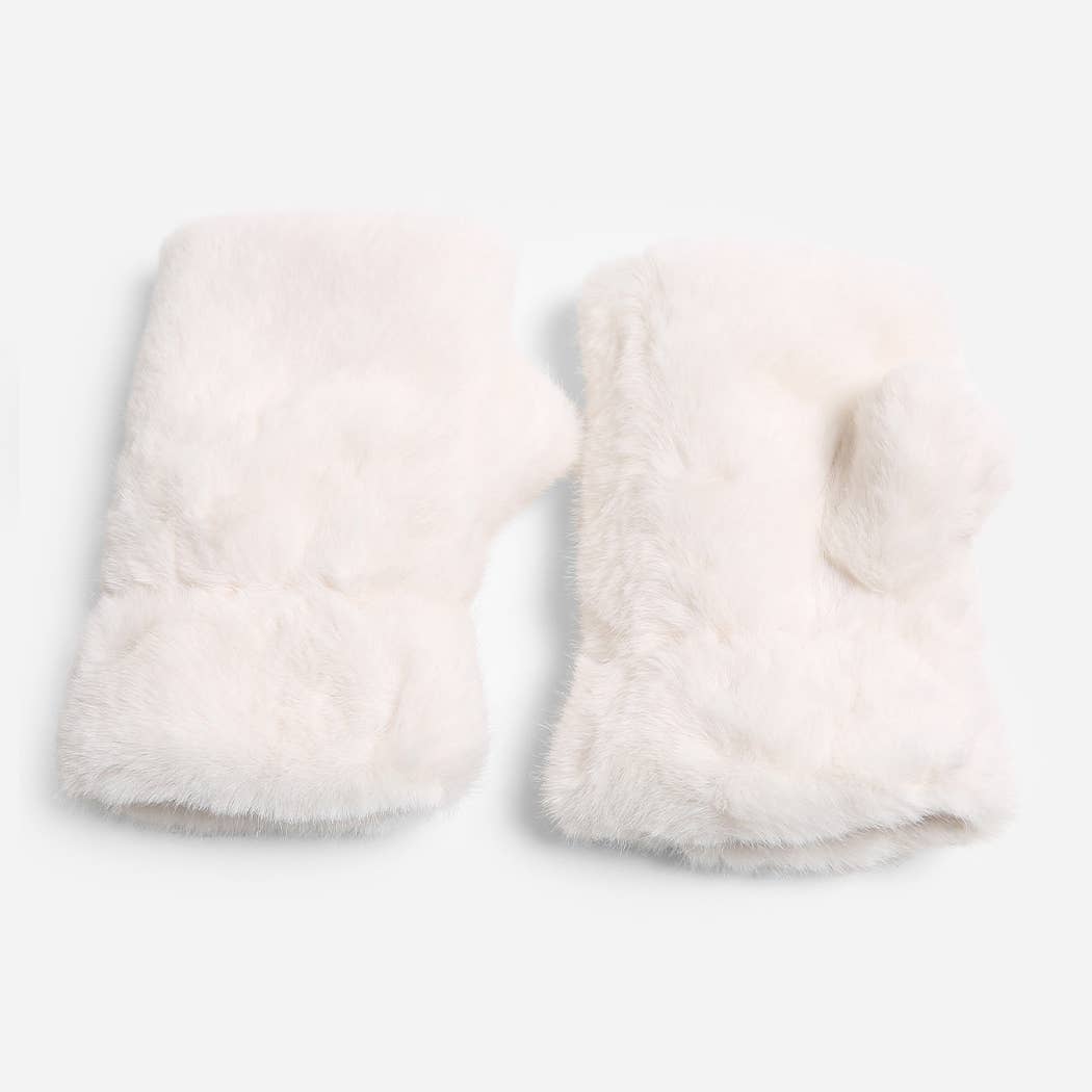 Faux Fur Fingerless Gloves