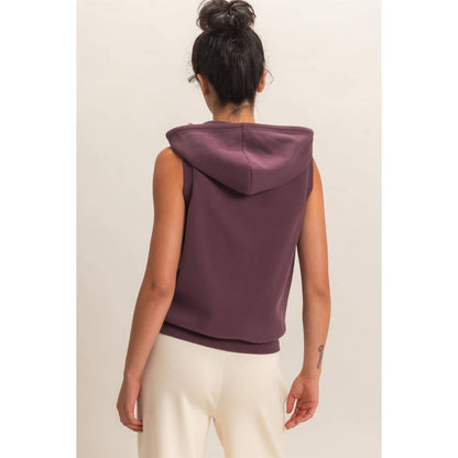 Sleeveless Zip Up Hoodie (2 Colors)