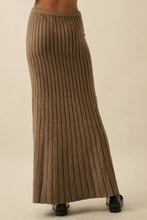 Load image into Gallery viewer, Striped Ribbed Knit Mermaid Maxi Skirt
