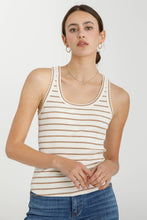 Load image into Gallery viewer, Striped Ribbed Tank Top
