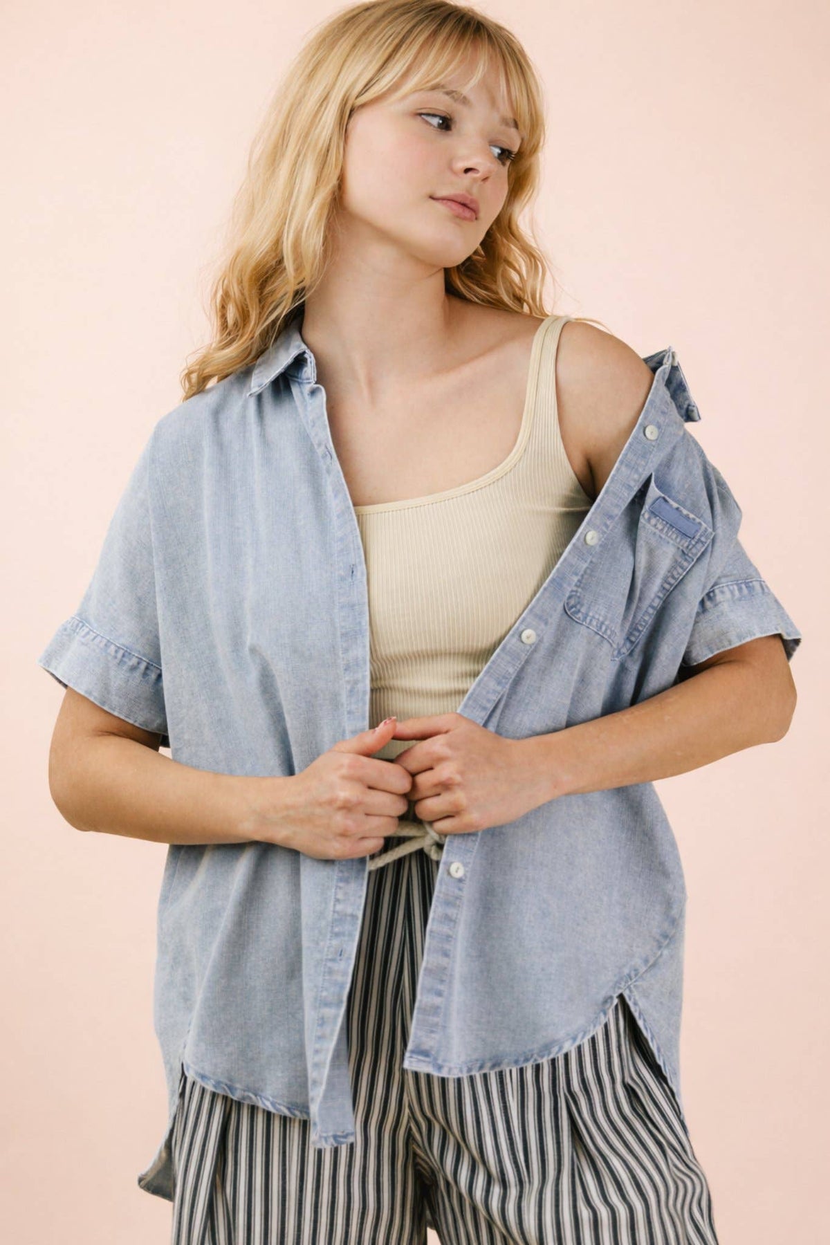 Weekend Chambray Oversized Shirt