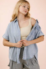Load image into Gallery viewer, Weekend Chambray Oversized Shirt
