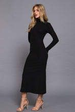 Load image into Gallery viewer, The Sofia Turtleneck Rib Maxi Dress
