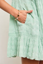 Load image into Gallery viewer, Lily SCOOP NECK SMOCKED CAP SLEEVE TIERED DRESS (2 Colors)
