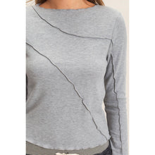Load image into Gallery viewer, Ruffled Ribbed Long Sleeve Top
