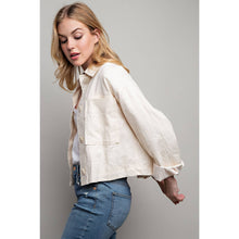 Load image into Gallery viewer, Linen Crop Jacket
