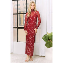 Load image into Gallery viewer, The Polka Dot Mesh Maxi Dress
