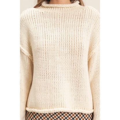 Harvest Moon Rolled Collar Sweater
