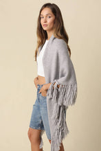 Load image into Gallery viewer, Maxine Fringe Knit Poncho (2 Colors)
