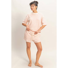 Load image into Gallery viewer, Terry Cloth Stripe Drawstring Short
