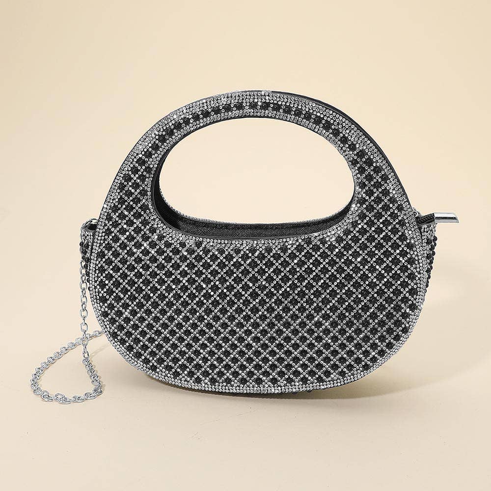 Pearl Rhinestone Evening Crossbody Handbag