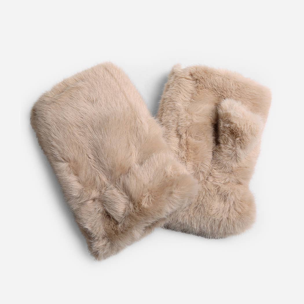 Faux Fur Fingerless Gloves