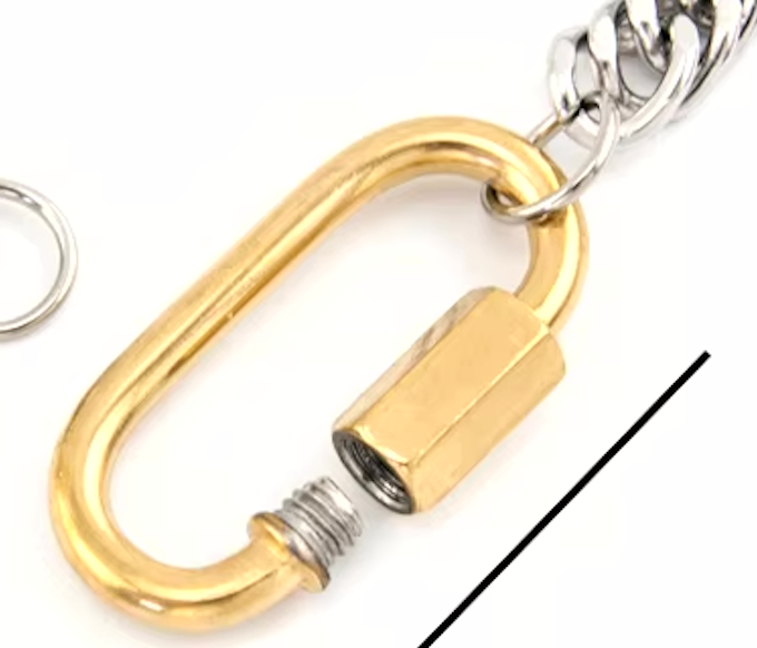 Carabiner Stainless Steel Necklace