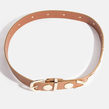Load image into Gallery viewer, Metallic Disc Studded Faux Leather Belt
