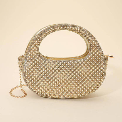Pearl Rhinestone Evening Crossbody Handbag