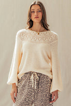 Load image into Gallery viewer, Nora Lace Yoke Sweater
