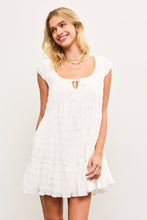 Load image into Gallery viewer, Lily SCOOP NECK SMOCKED CAP SLEEVE TIERED DRESS (2 Colors)
