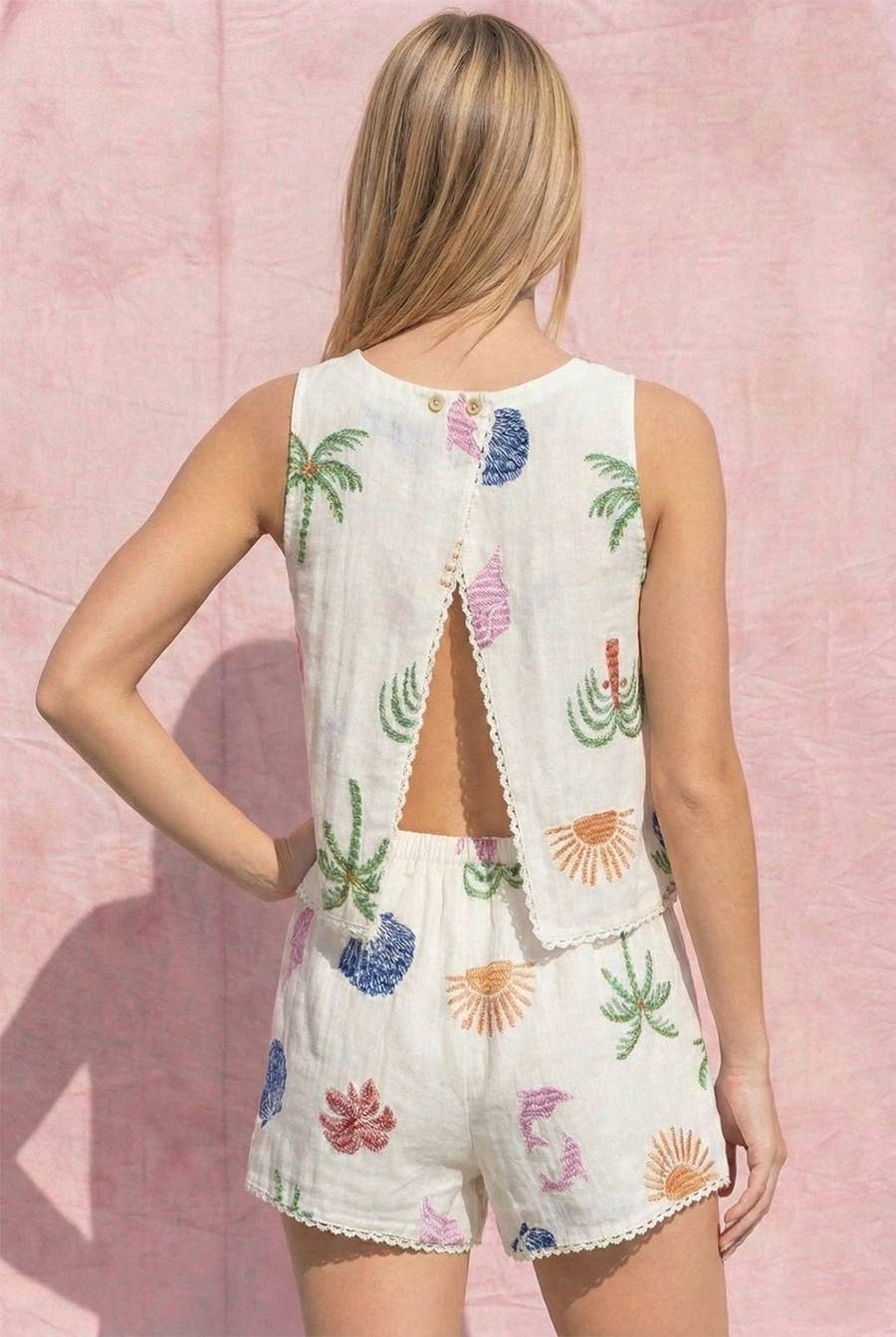 Beachside Gauze Short Set