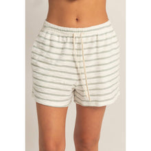 Load image into Gallery viewer, Terry Cloth Stripe Drawstring Short
