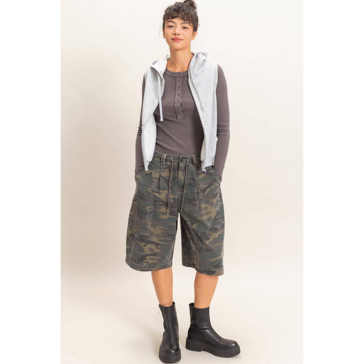 Sleeveless Zip Up Hoodie (2 Colors)