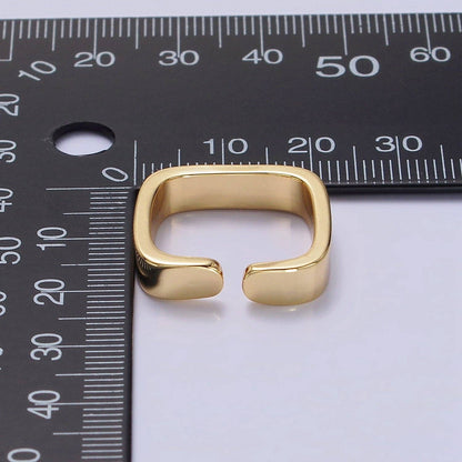 14K Gold Filled Square Geometric Band Ring