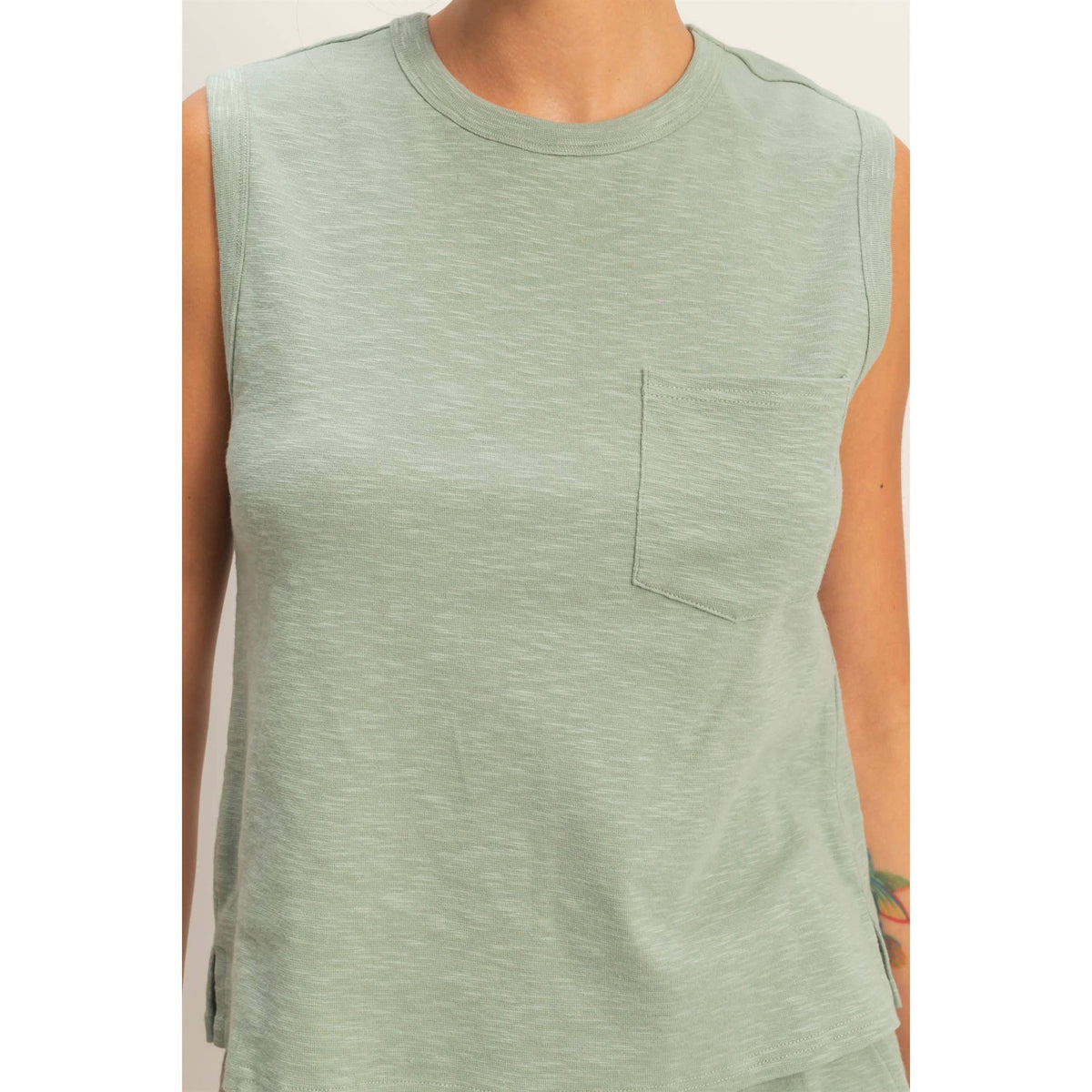 Pocket Cotton Tank (5 Colors)