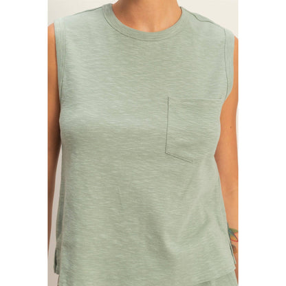 Pocket Cotton Tank (5 Colors)