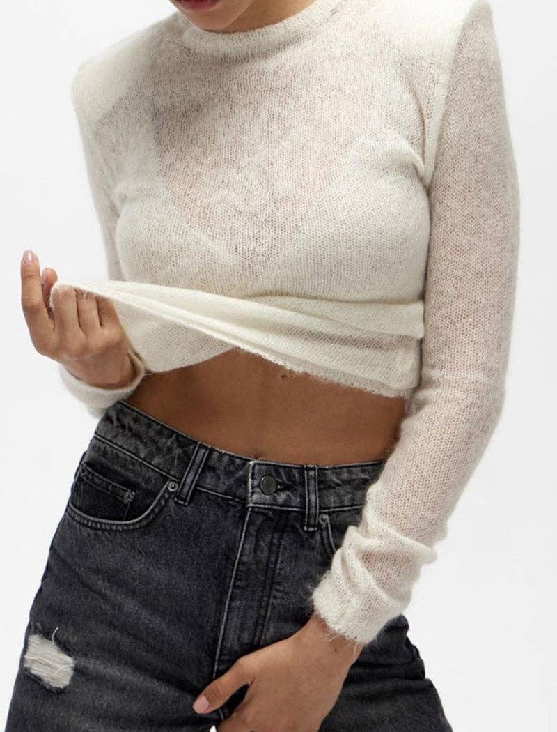 Caroline Sheer Knit Top (2 Colors)