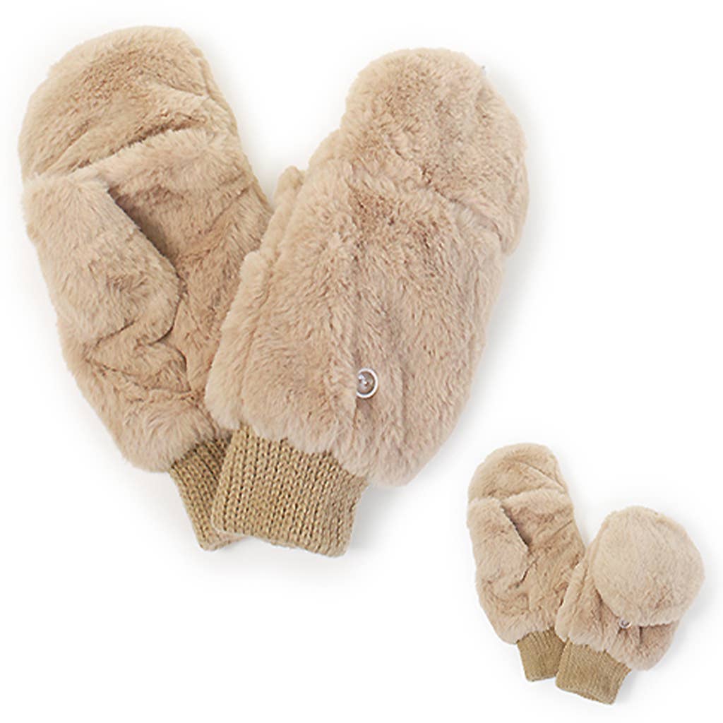 Faux Fur Fingerless Mitten